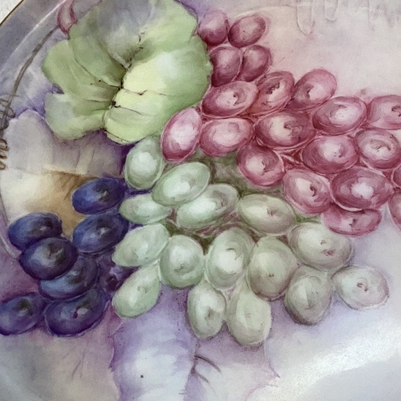 FINAL SALE PRICE Limoges France Plate with Grape Clusters - Picture 2 of 7